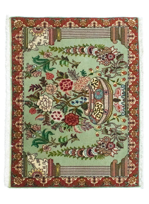 Perserteppich - Täbriz - Royal 62 x 83 cm - grün