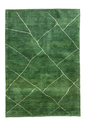 Gabbeh Teppich - Perser 143 x 100 cm - grün