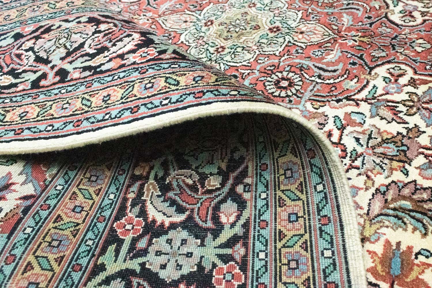 Seidenteppich - Kaschmir Seide 218 x 153 cm Wohnzimmer Teppich