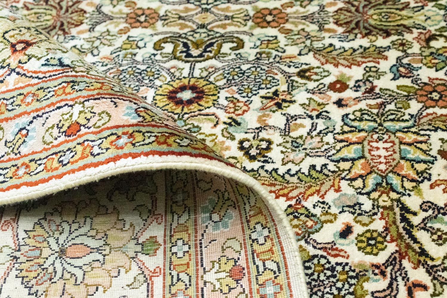 Seidenteppich - Kaschmir Seide 274 x 184 cm Teppich Wohnzimmer