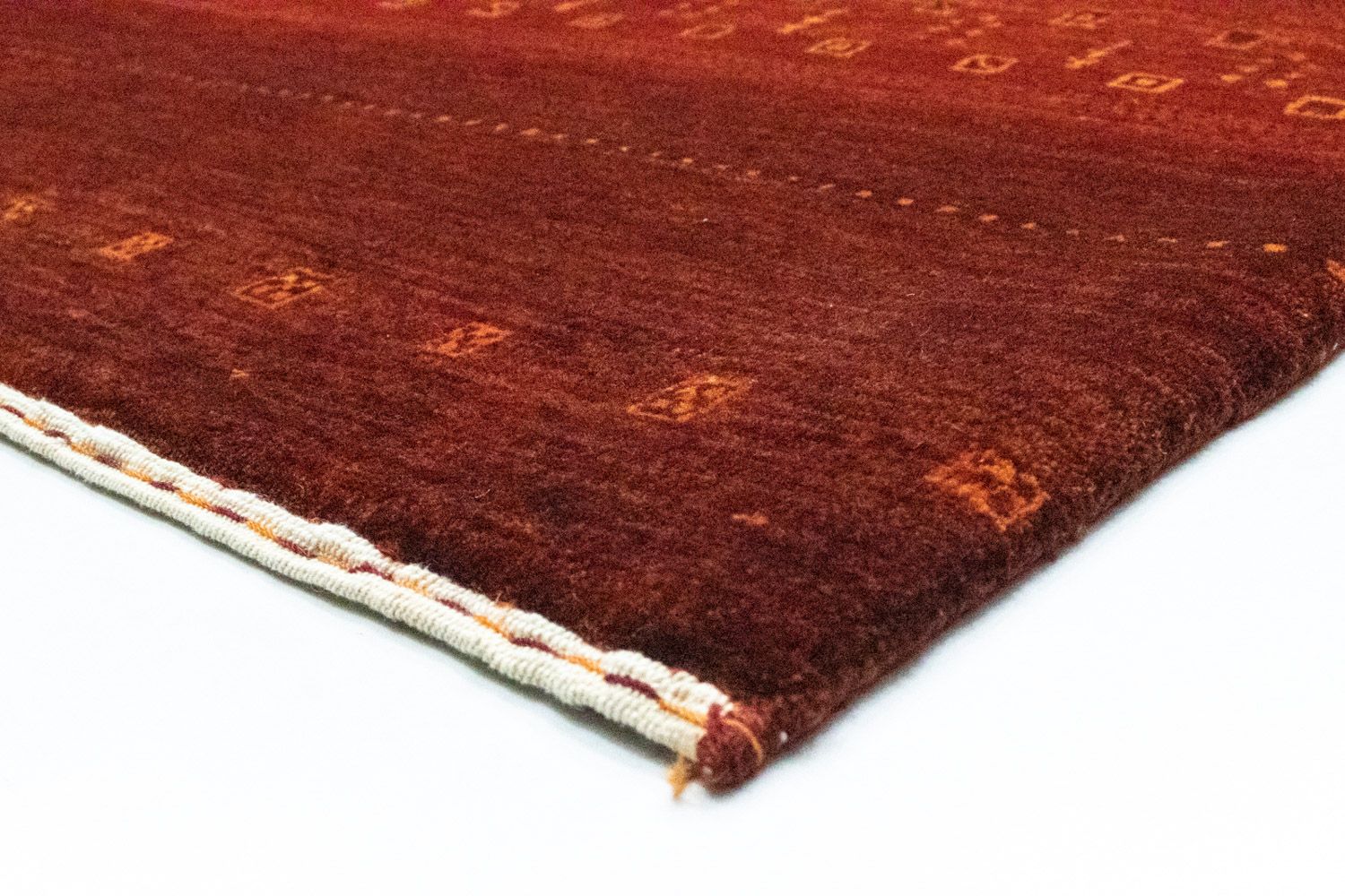 Gabbeh Teppich - Loribaft Indus 301 x 198 cm - rot
