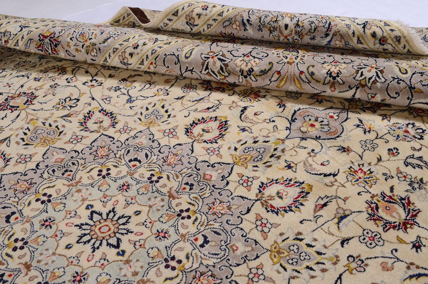 Perserteppich - Keshan 351 x 253 cm - beige