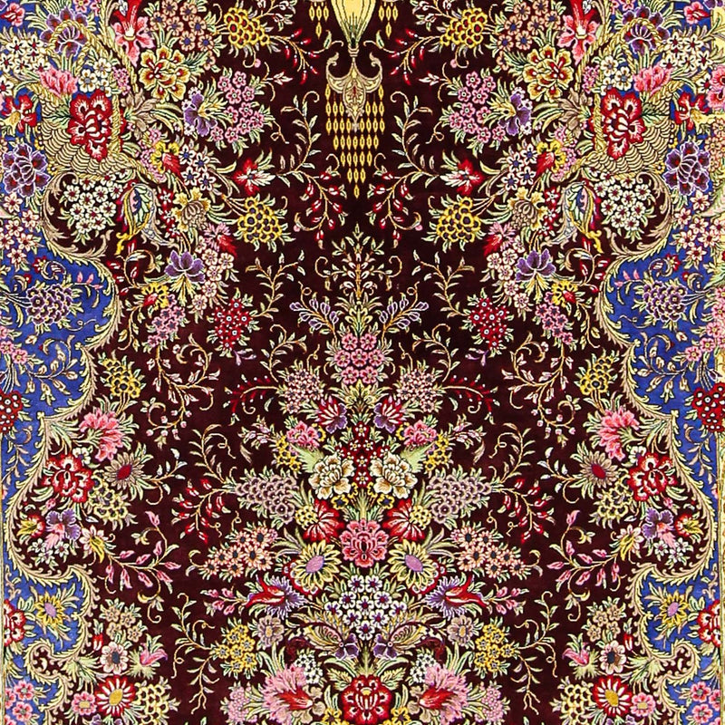 Seidenteppich - Ghom Seide - Premium 197 x 128 cm Teppichbrücke