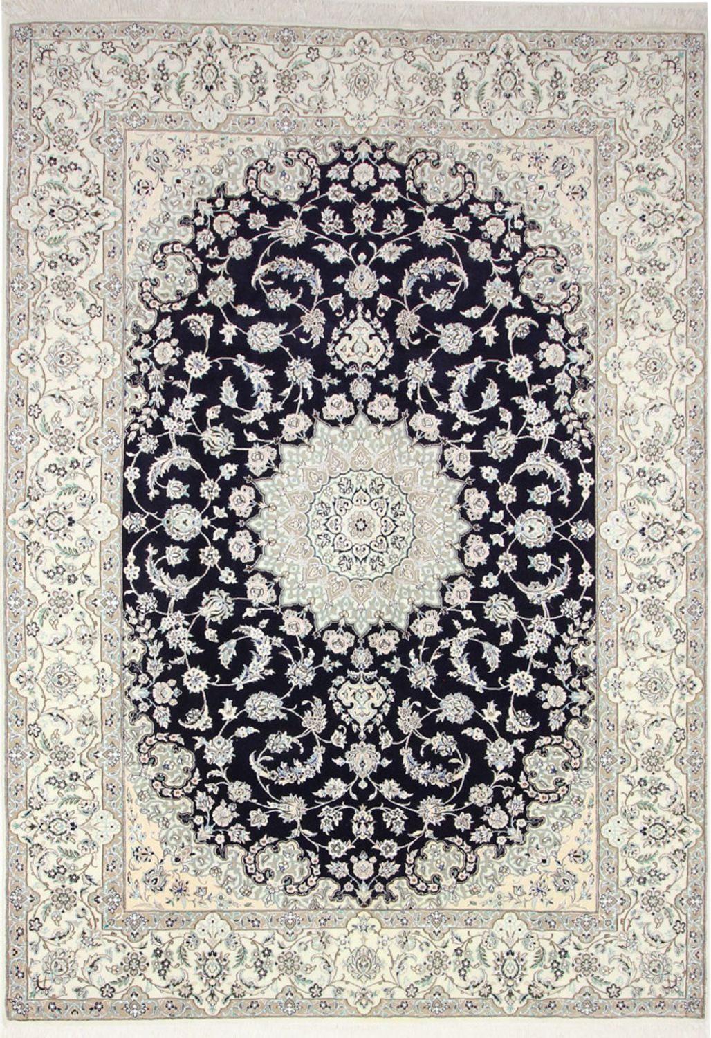 Perserteppich - Nain - Royal - 345 x 246 cm - dunkelblau