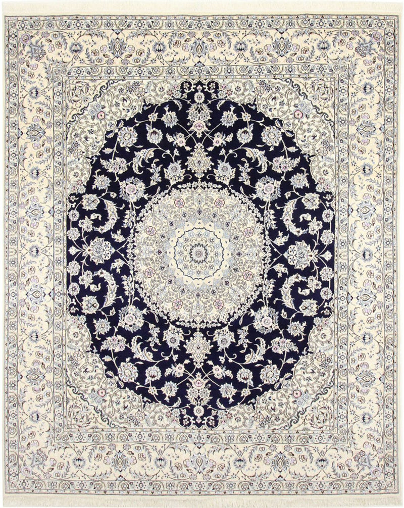 Perserteppich - Nain - Royal - 304 x 250 cm - dunkelblau