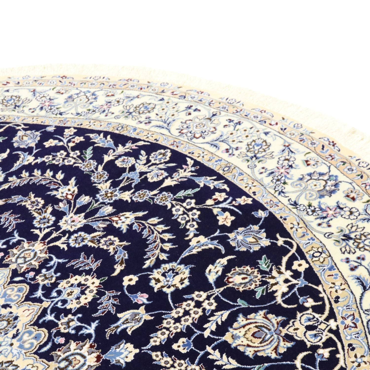 Perserteppich - Nain - Royal rund  - 260 x 260 cm - dunkelblau