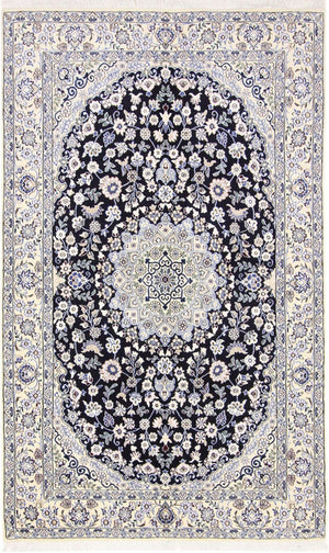 Perserteppich - Nain - Royal - 202 x 130 cm - dunkelblau