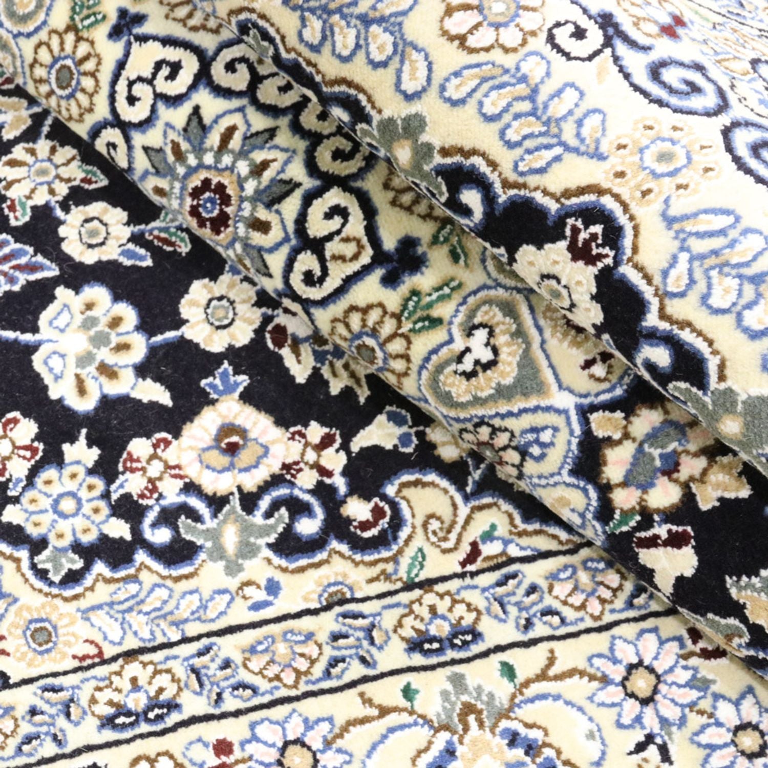 Perserteppich - Nain - Royal - 202 x 130 cm - dunkelblau