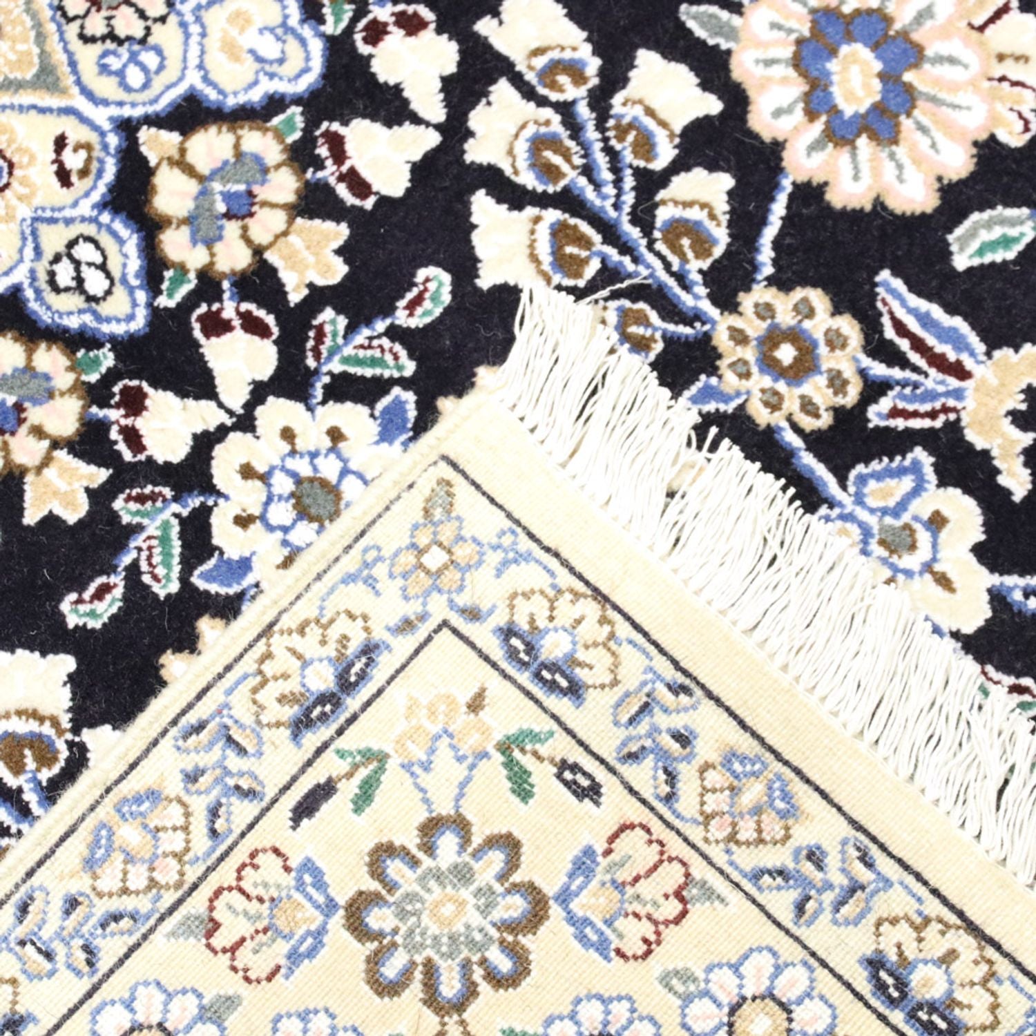 Perserteppich - Nain - Royal - 202 x 130 cm - dunkelblau
