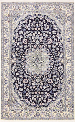 Perserteppich - Nain - Royal - 204 x 128 cm - dunkelblau