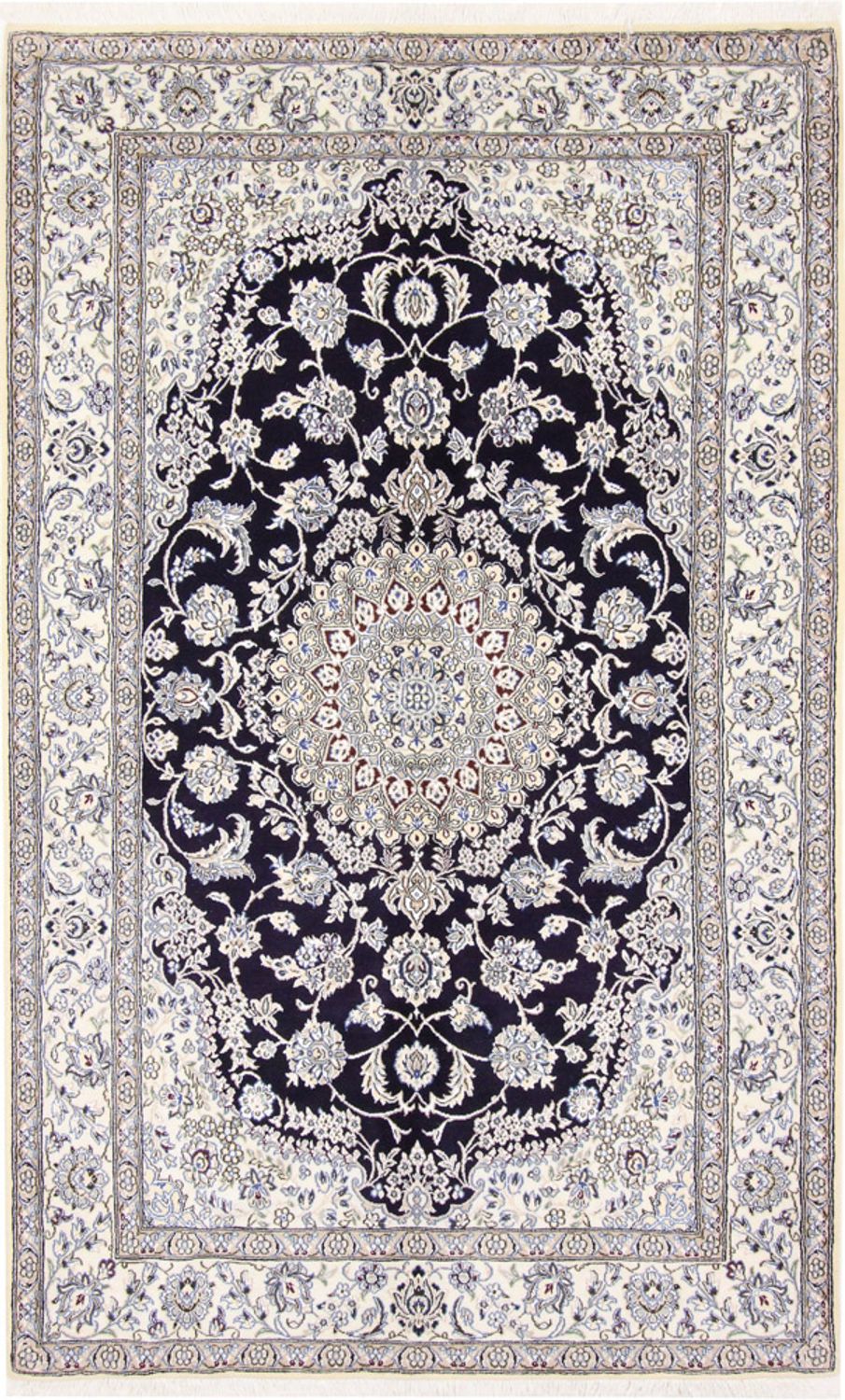 Perserteppich - Nain - Royal - 249 x 155 cm - dunkelblau