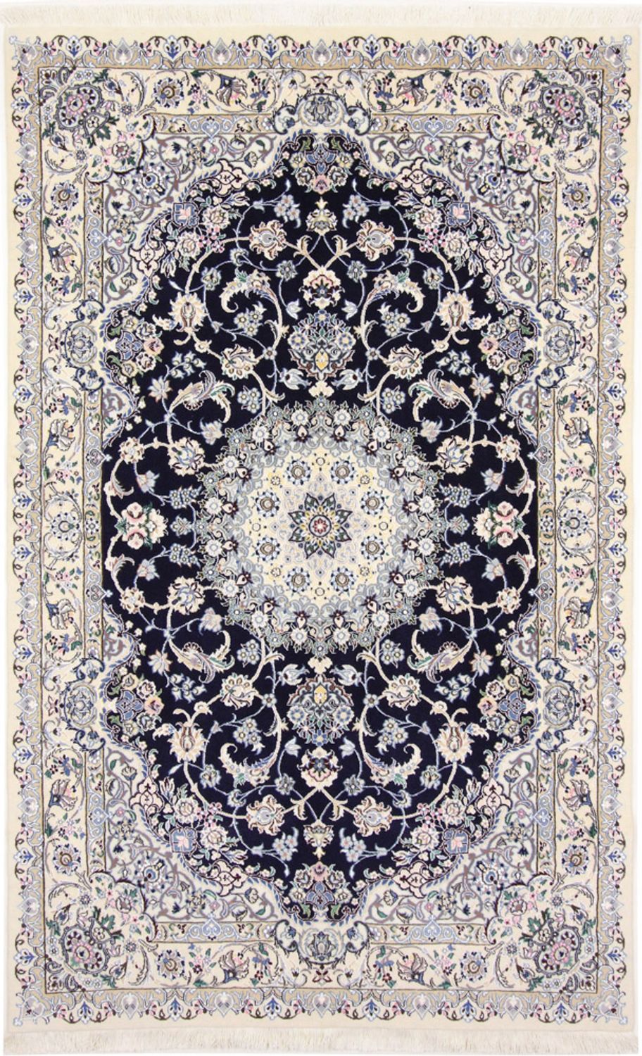Perserteppich - Nain - Royal - 247 x 156 cm - dunkelblau