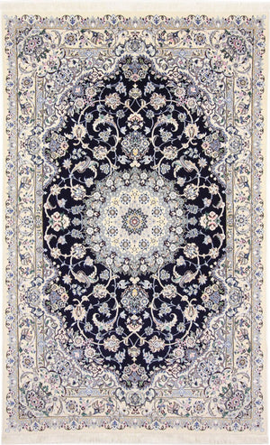 Perserteppich - Nain - Royal - 247 x 156 cm - dunkelblau