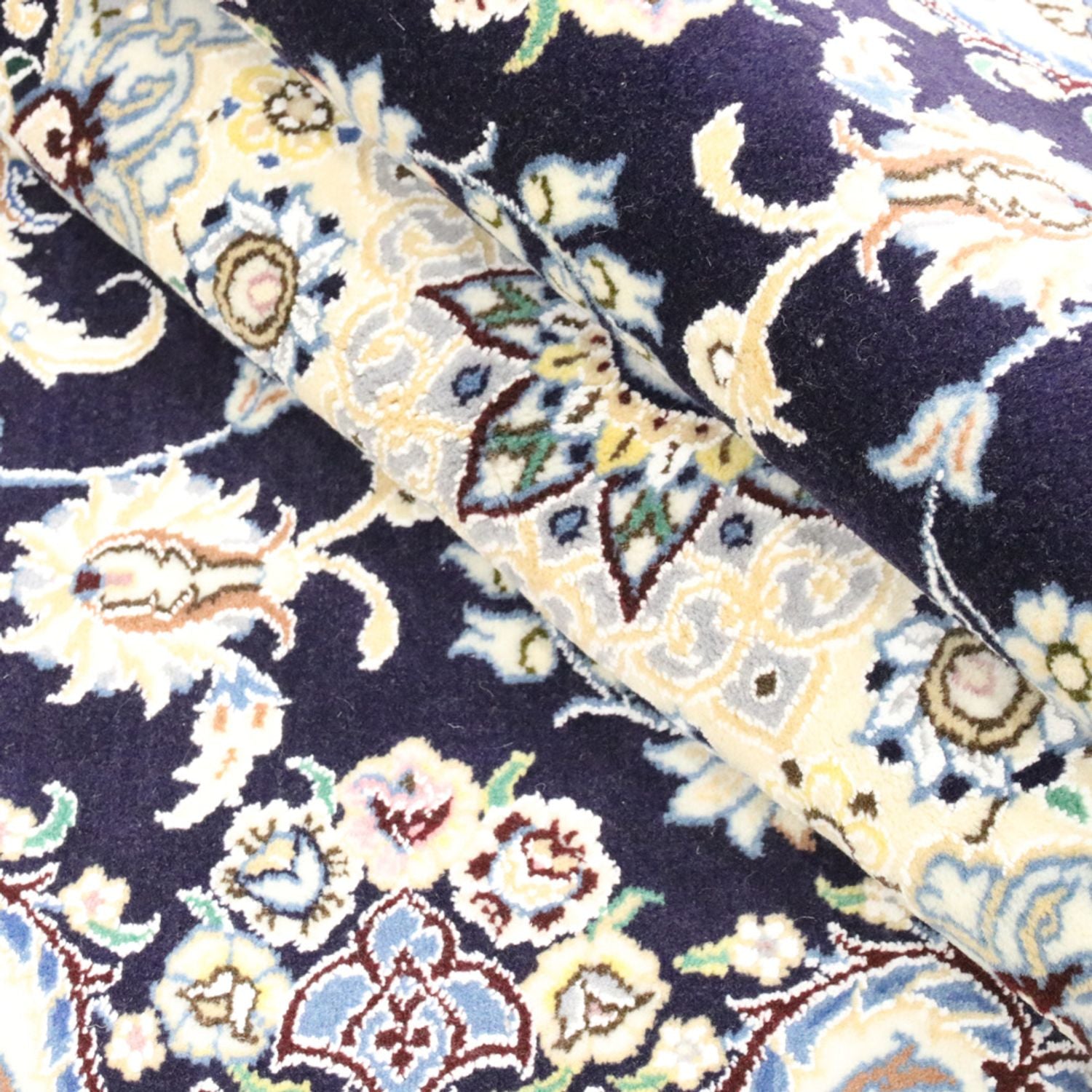 Perserteppich - Nain - Royal - 247 x 156 cm - dunkelblau