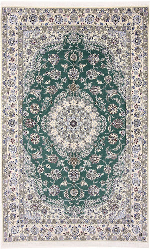 Perserteppich - Nain - Royal - 250 x 156 cm - grün