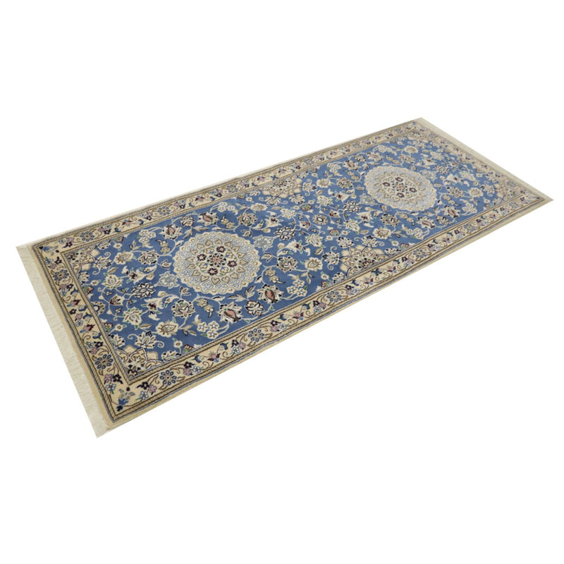 Läufer Perser - Nain - Royal - 198 x 83 cm - blau
