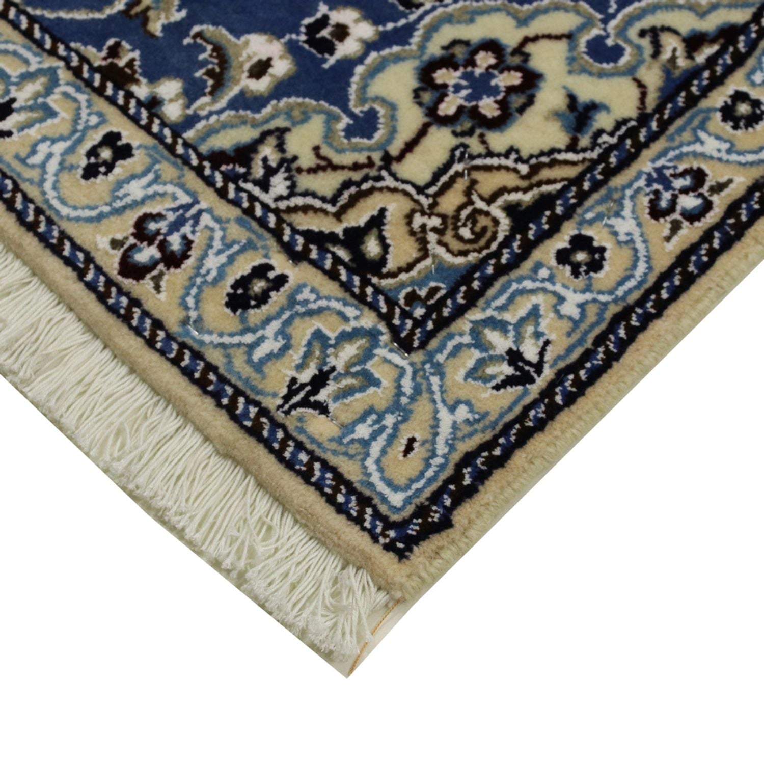 Läufer Perser - Nain - Royal - 200 x 60 cm - blau