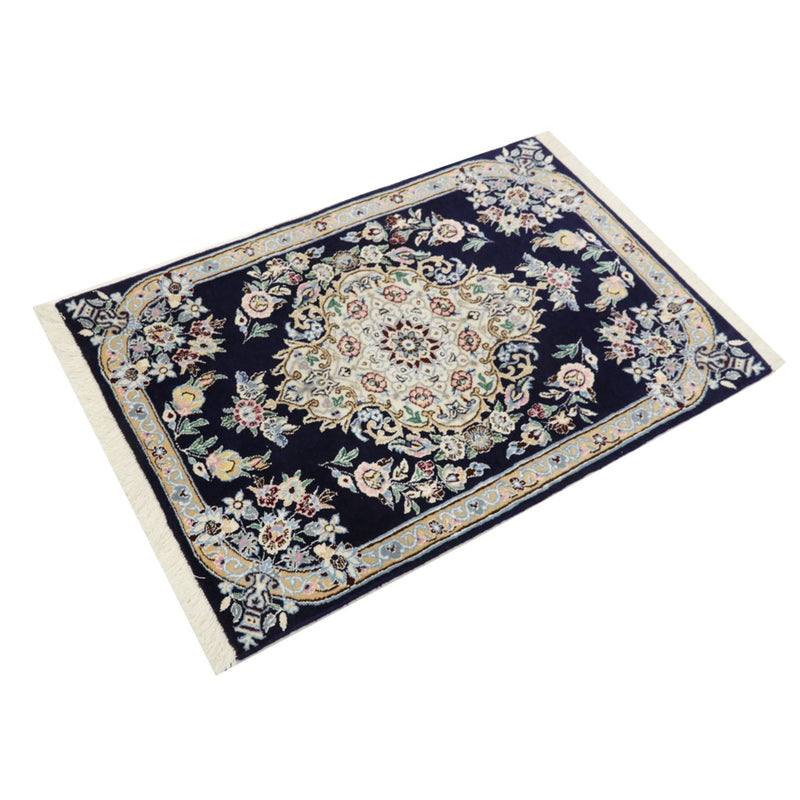 Perserteppich - Nain - Royal - 90 x 60 cm - dunkelblau