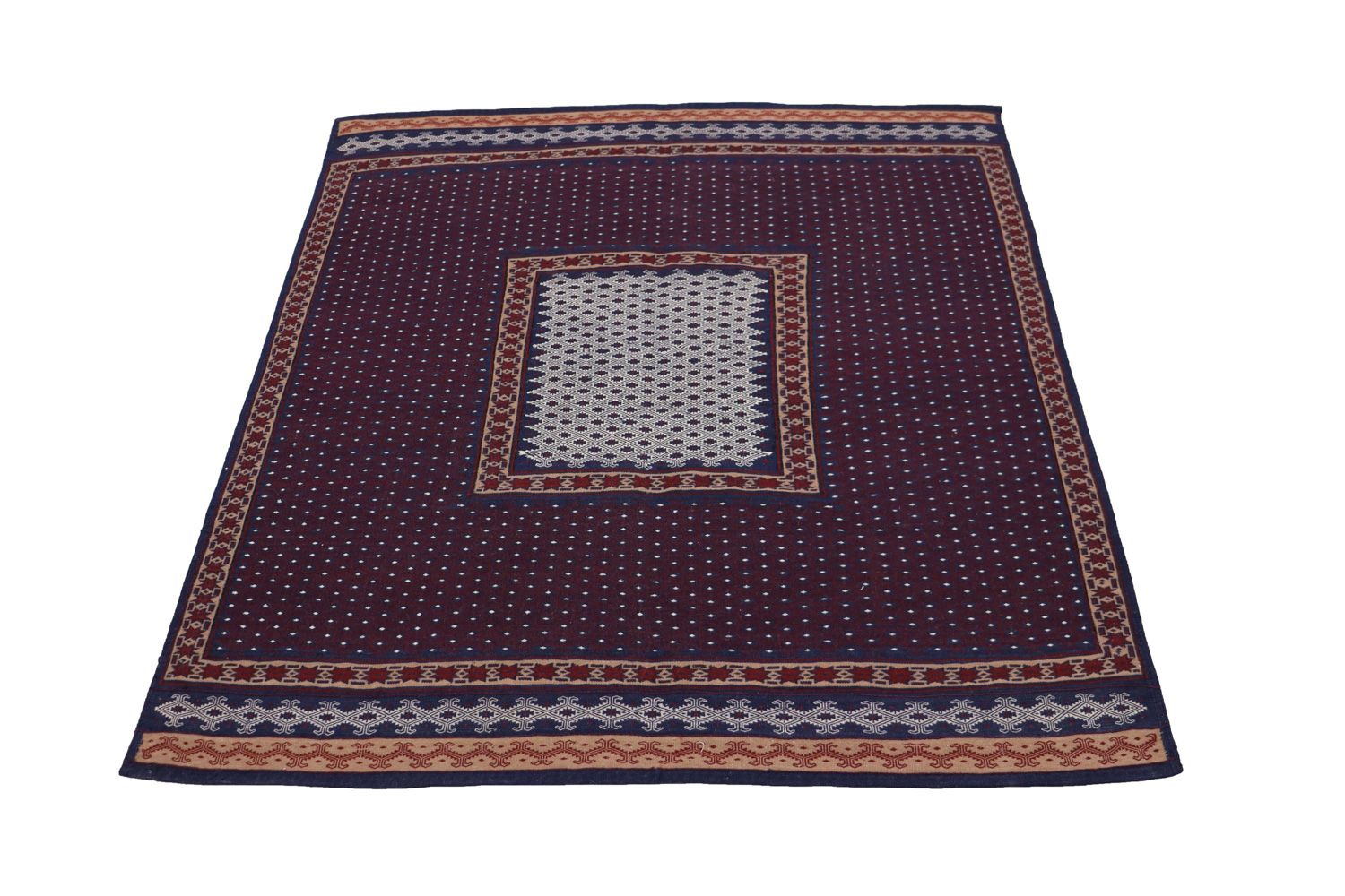 Kelim Teppich - Oriental 146 x 135 cm - blau