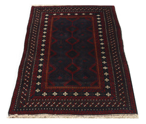 Belutsch Teppich 191 x 115 cm - dunkelrot