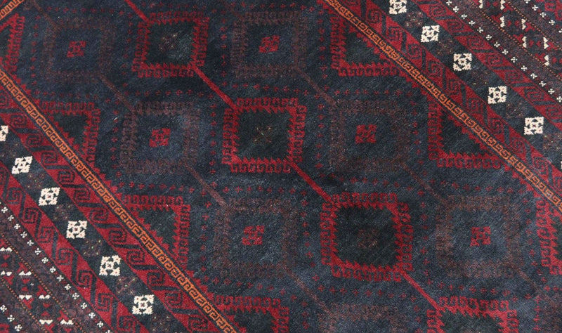 Belutsch Teppich 191 x 115 cm - dunkelrot