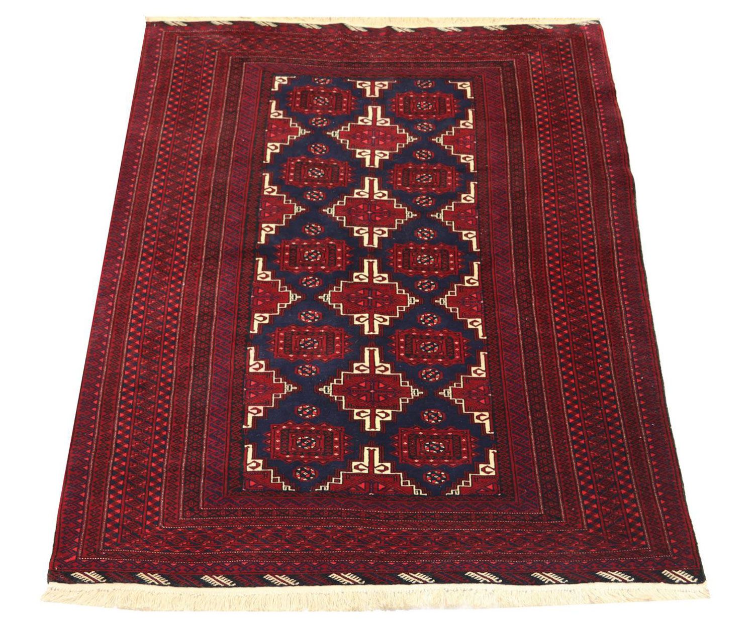 Belutsch Teppich 205 x 127 cm - dunkelrot