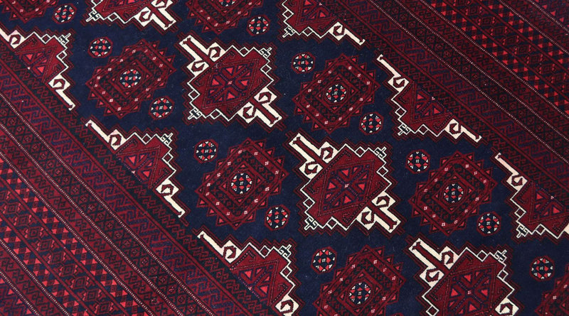 Belutsch Teppich 205 x 127 cm - dunkelrot
