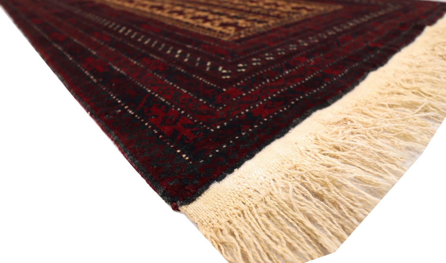 Afghan Teppich 150 x 95 cm - dunkelrot