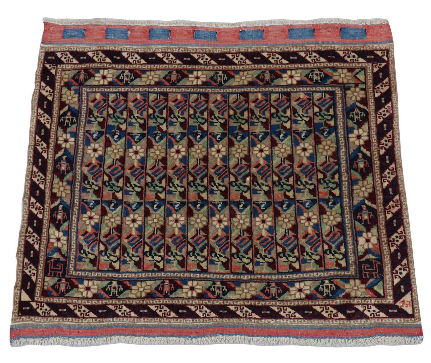 Afghan Teppich - Buchara 75 x 56 cm - blau