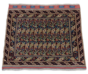 Afghan Teppich - Buchara 75 x 56 cm - blau
