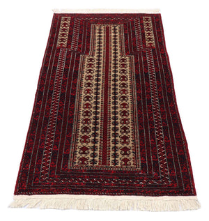 Belutsch Teppich 120 x 80 cm - dunkelrot