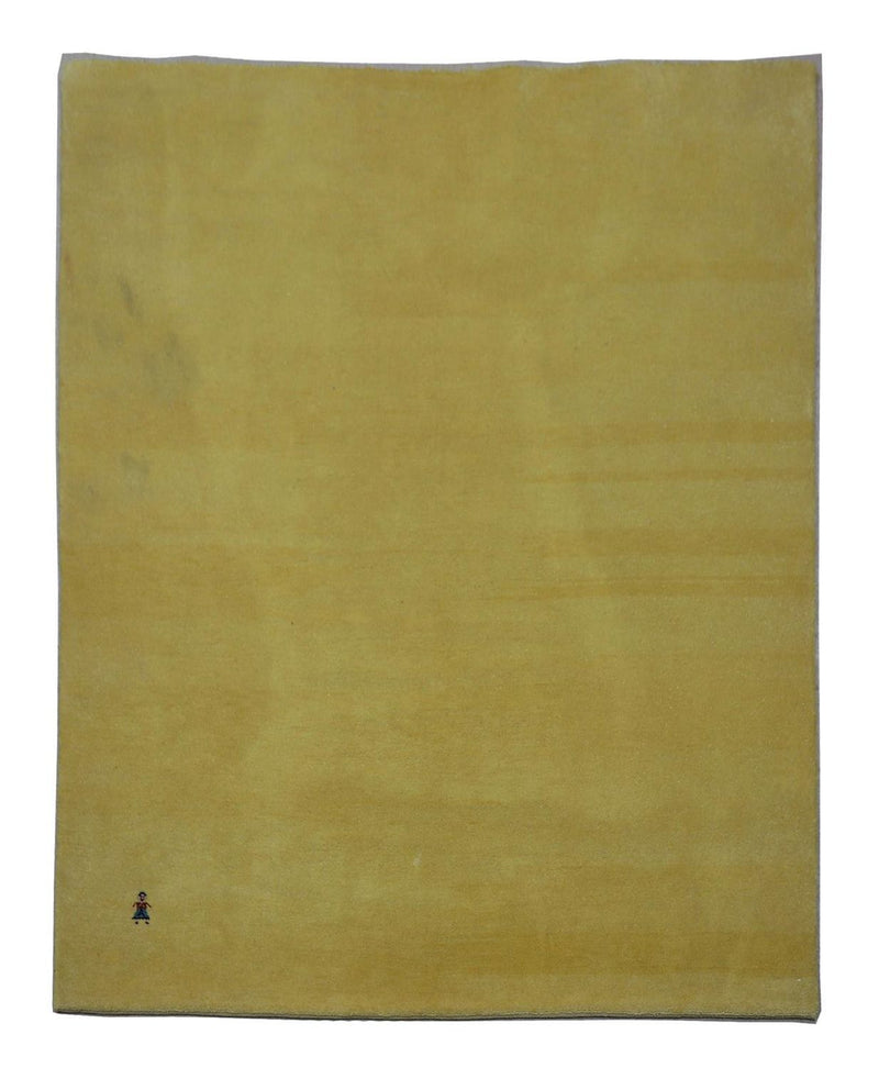 Gabbeh Teppich - Loribaft Perser 155 x 128 cm - olivgrün