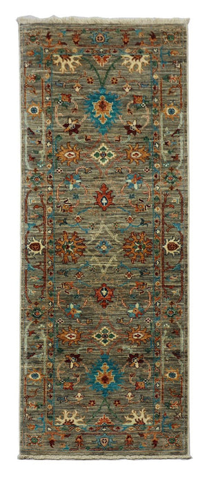 Ziegler Teppich 201 x 77 cm - olivgrün