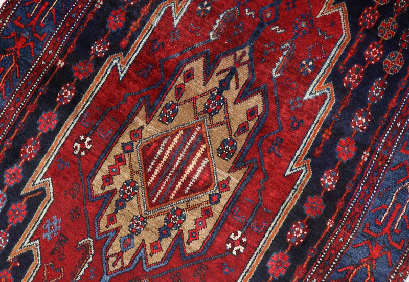 Gabbeh Teppich - Loribaft Perser 243 x 133 cm - rot