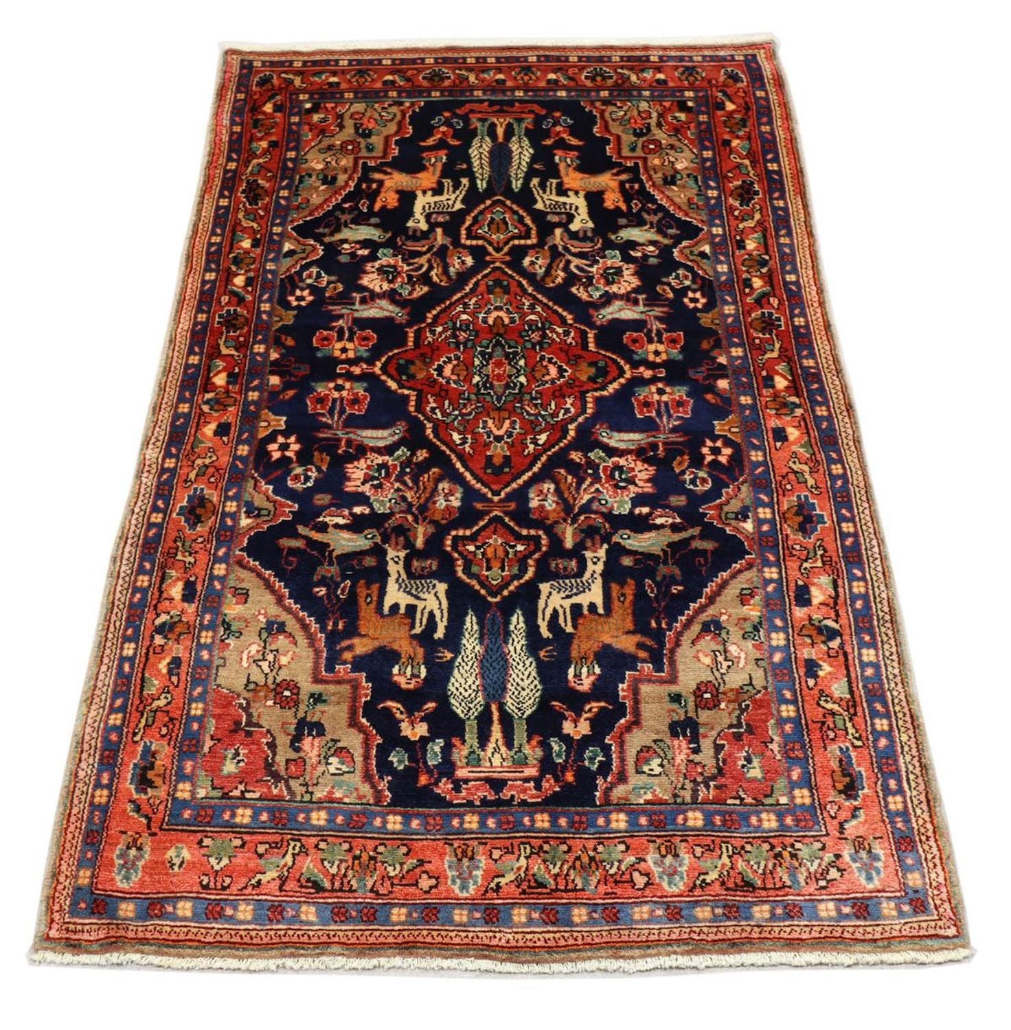 Perserteppich - Nomadic 237 x 127 cm - dunkelblau