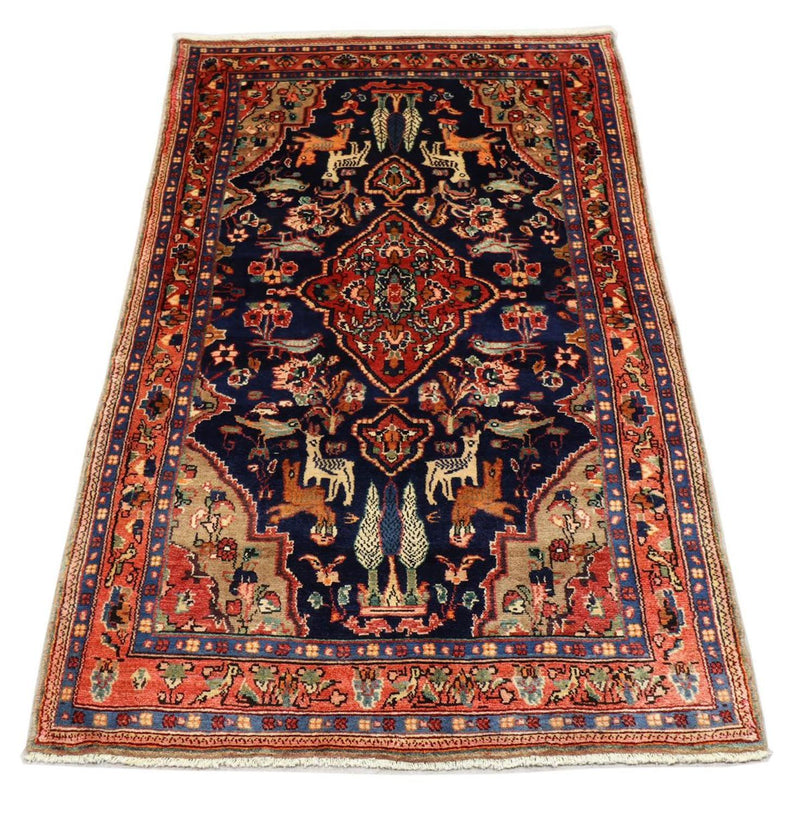 Perserteppich - Nomadic 237 x 127 cm - dunkelblau