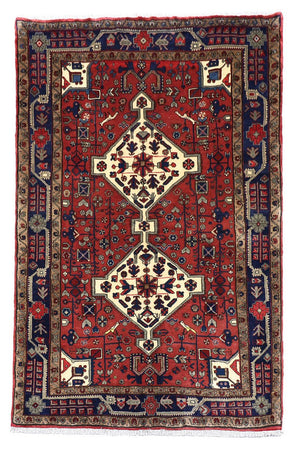Perserteppich - Nomadic 212 x 151 cm - dunkelrot