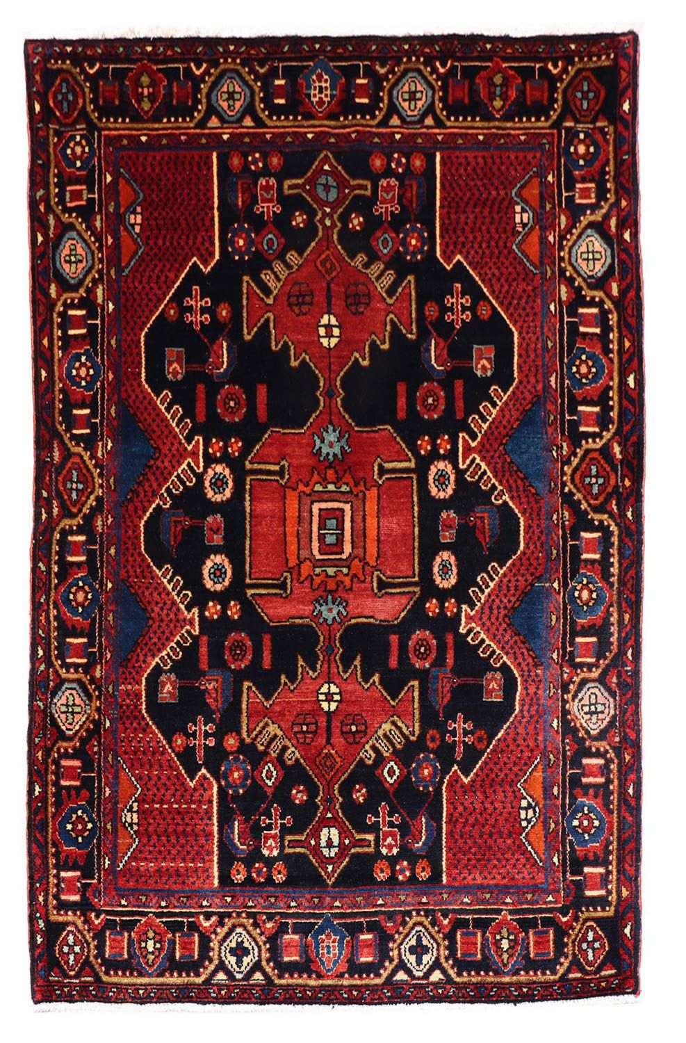 Perserteppich - Nomadic 202 x 138 cm - schwarz