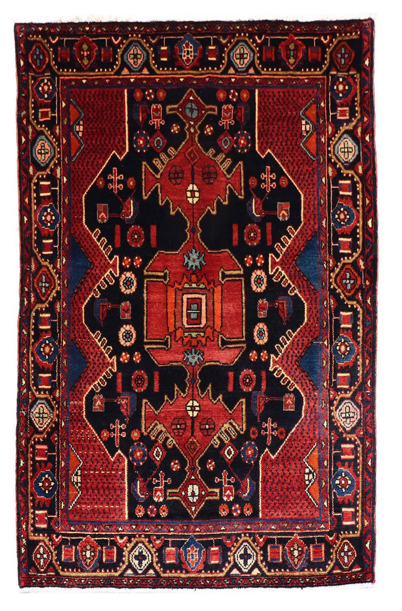 Perserteppich - Nomadic 202 x 138 cm - schwarz