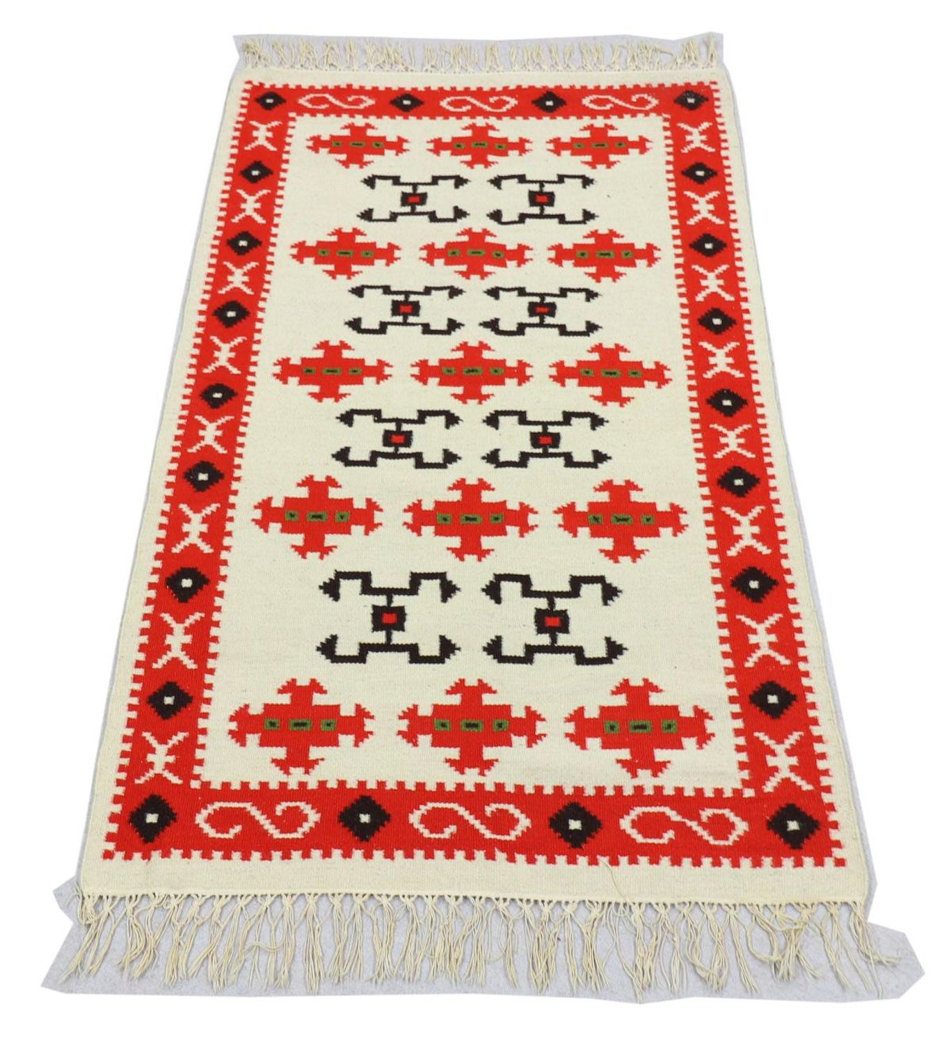 Kelim Teppich - Trendy 160 x 100 cm - beige