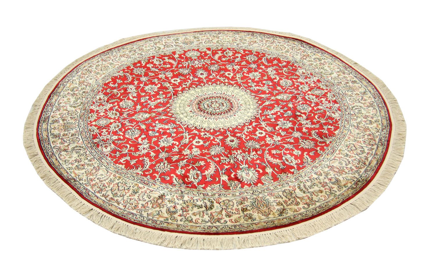 Seidenteppich - Kaschmir Seide 183 x 183 cm Runder Teppich