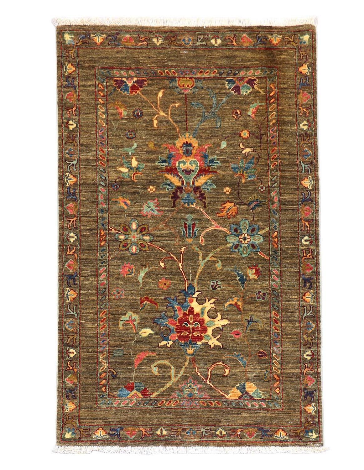 Ziegler Teppich 124 x 83 cm - olivgrün
