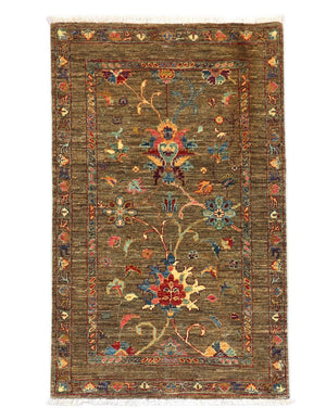 Ziegler Teppich 124 x 83 cm - olivgrün