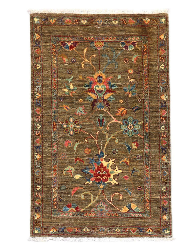 Ziegler Teppich 124 x 83 cm - olivgrün