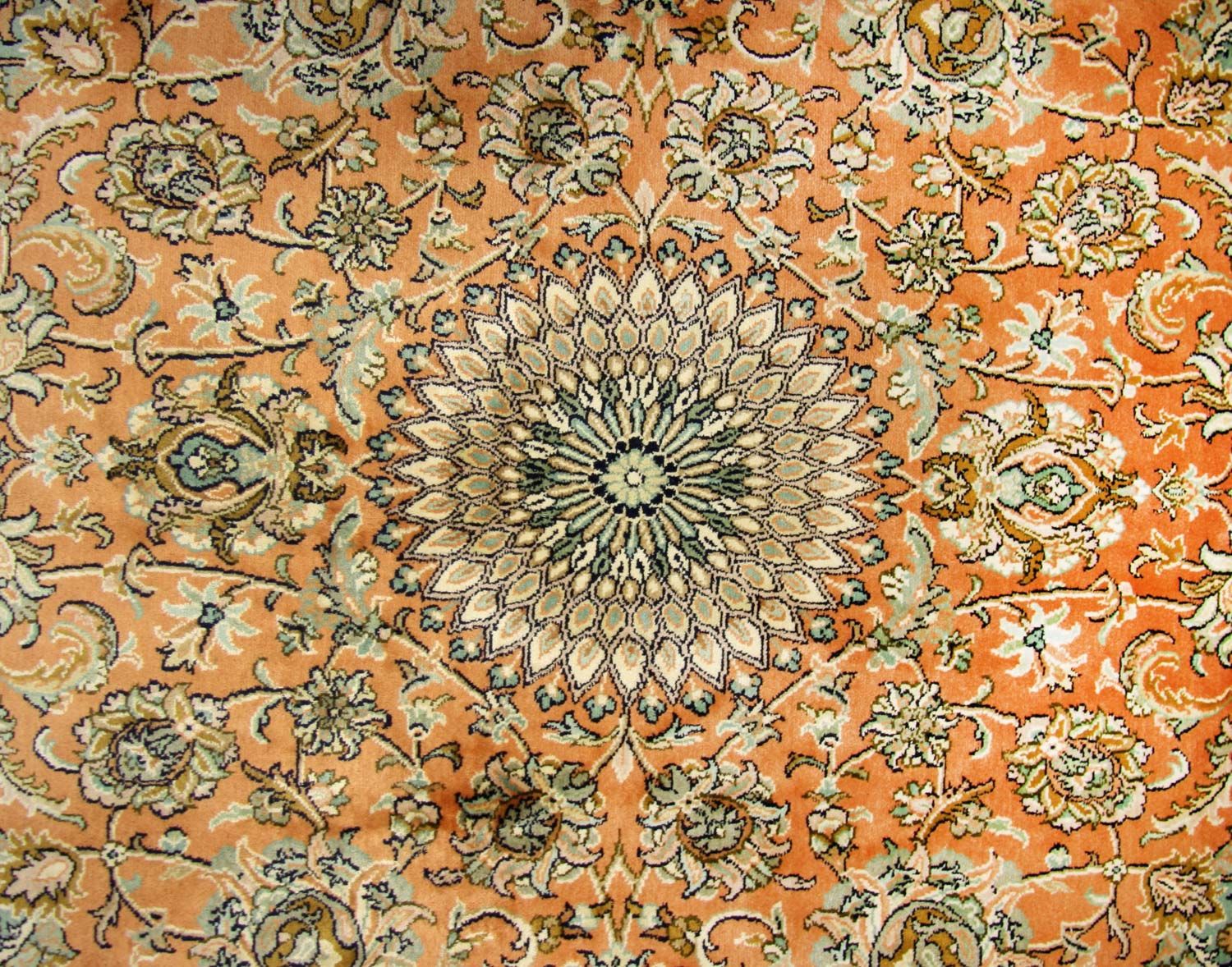 Seidenteppich - Kaschmir Seide 211 x 216 cm Teppich Quadratisch