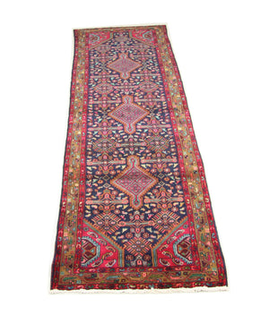 Perserteppich - Nomadic 336 x 110 cm - blau