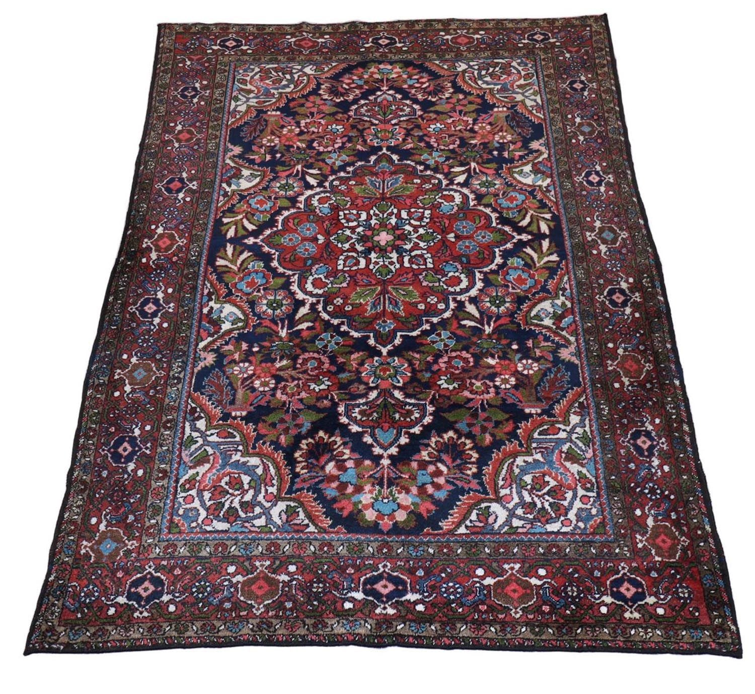 Perserteppich - Nomadic 205 x 142 cm - dunkelblau