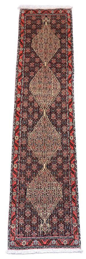 Perserteppich - Bidjar 288 x 69 cm - dunkelblau