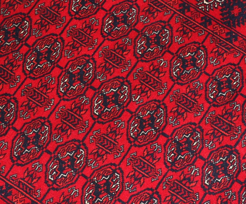 Afghan Teppich 278 x 83 cm - dunkelrot