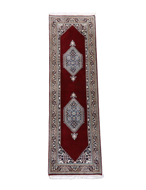 Perserteppich - Bidjar 247 x 72 cm - dunkelrot